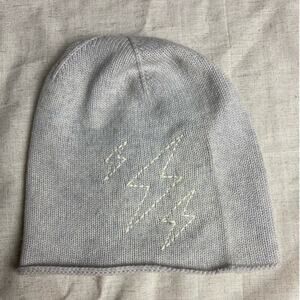 SUNDRY White Bolts Embroidered Wool Cashmere Beanie